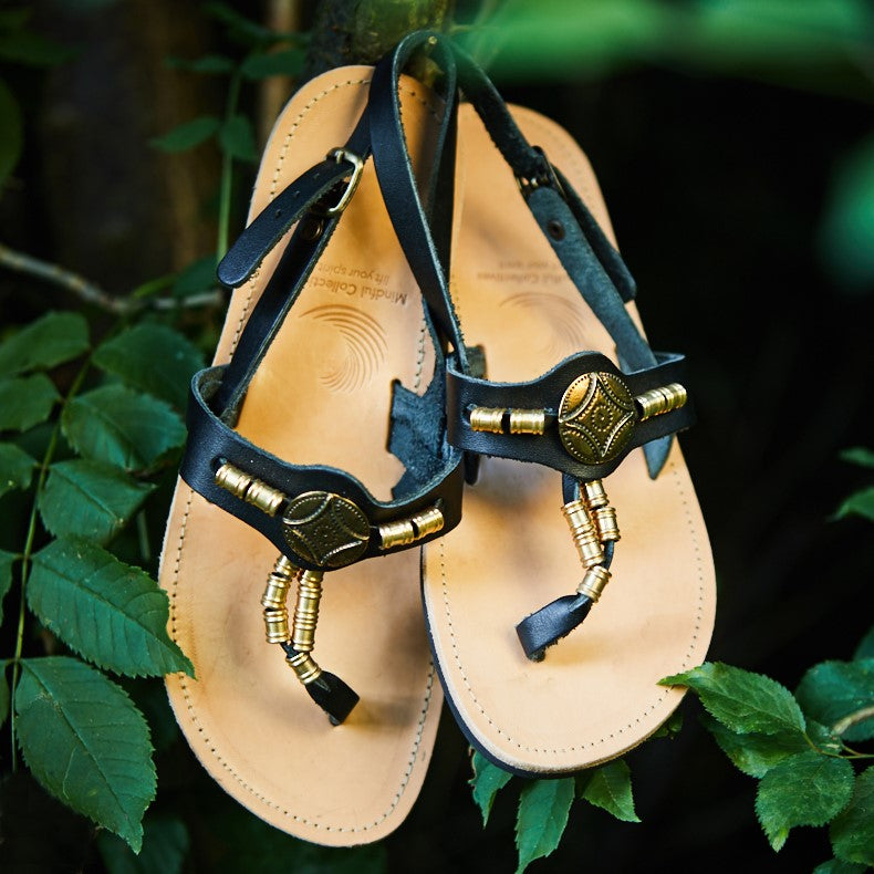 Handcrafted Quality Greek Sandals - Black