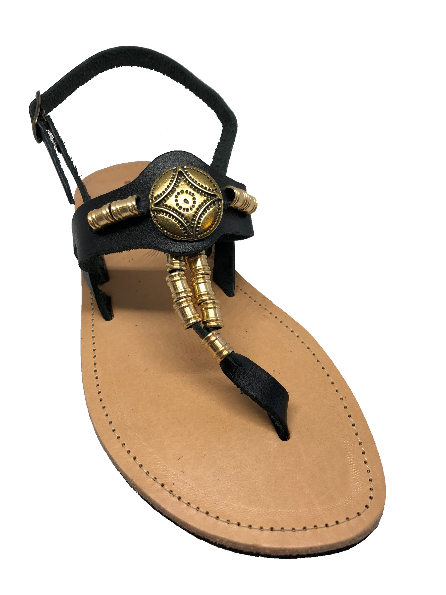 Handcrafted Quality Greek Sandals - Black