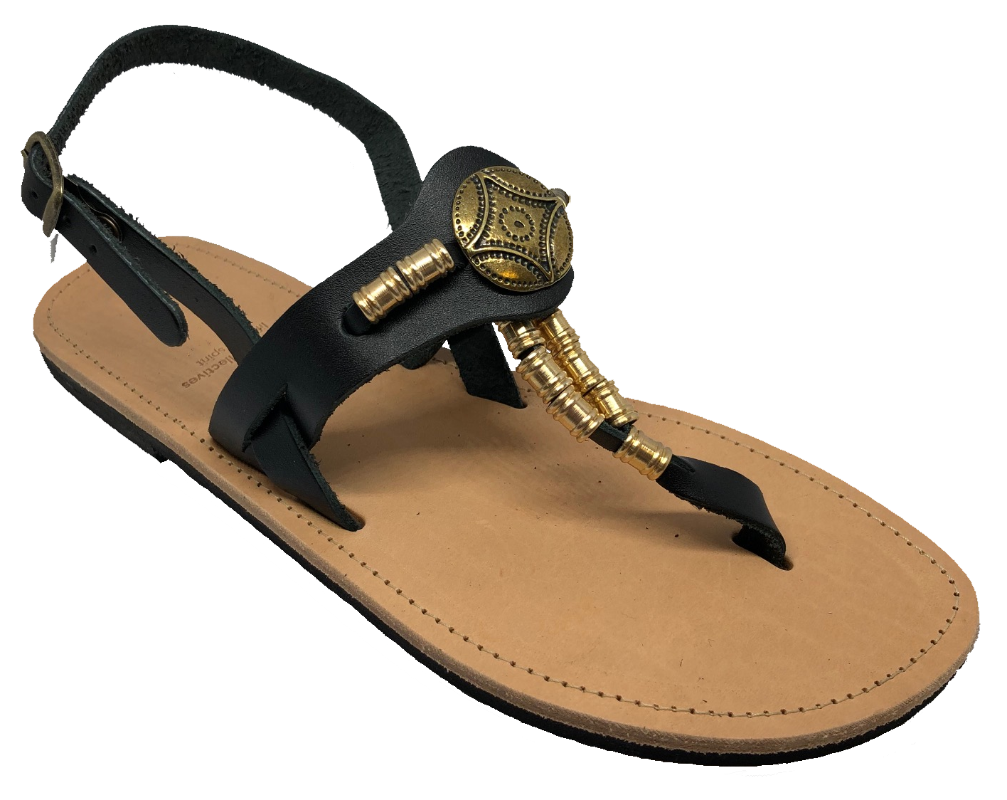 Handcrafted Quality Greek Sandals - Black