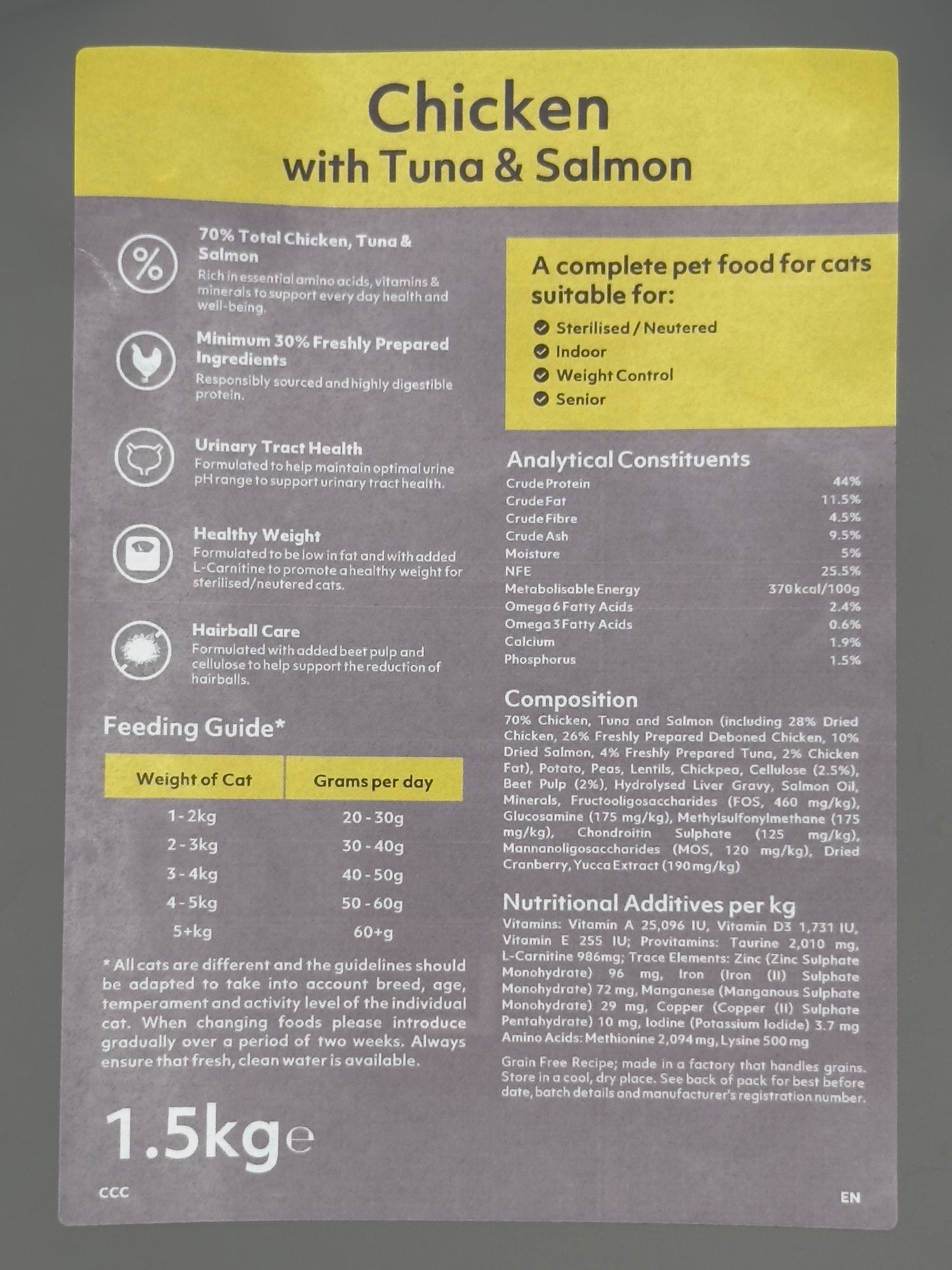 Chicken, Tuna And Salmon Kibble (70% Meat) - Adult