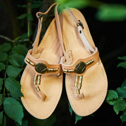 Handcrafted Quality Greek Sandals - Tan